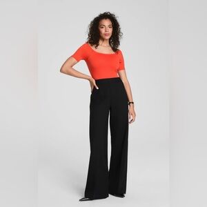 SPANX Supersmooth Charcoal Ponte Wide Leg Pants